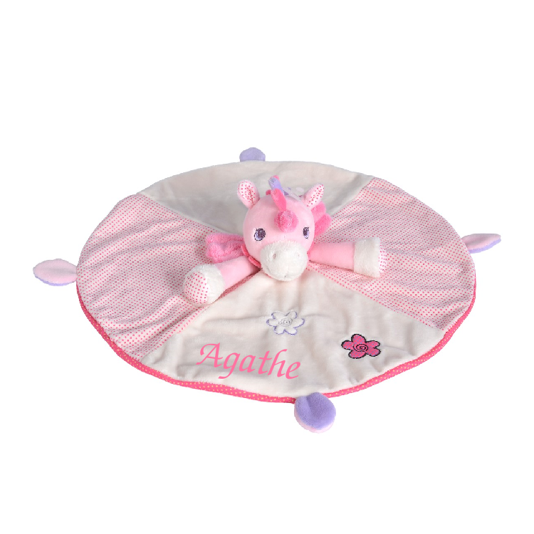  grand rond licorne rose fleur 40 cm 